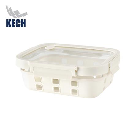 กล่องอาหารแก้ว KECH PEARLA 1.05 ลิตร สีครีม_0