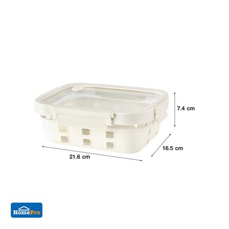 กล่องอาหารแก้ว KECH PEARLA 1.05 ลิตร สีครีม_8