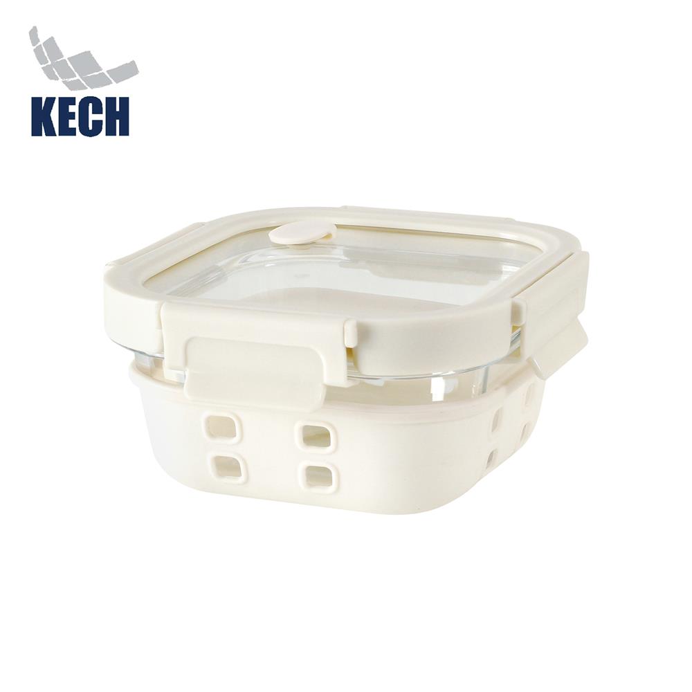 กล่องอาหารแก้ว KECH PEARLA 0.52 ลิตร สีครีม