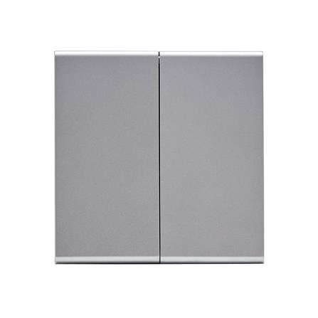 ชุดสวิตซ์ 3 ทาง 2 ช่อง SAHN D023-SL สีเงิน