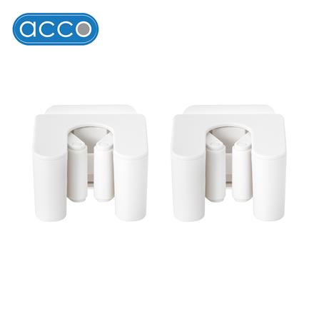 ที่เก็บอุปกรณ์ทำความสะอาดแบบติดผนังเดี่ยว ACCO NAMI แพ็ก 2 ชิ้น สีขาว_0