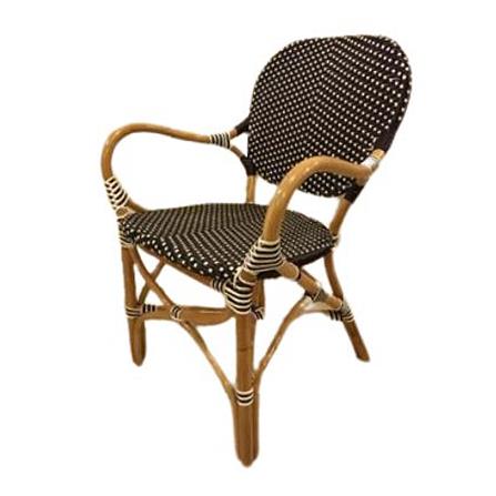 เก้าอี้หวายเทียม IVY DN031 BISTRO สีดำ/น้ำตาล_0
