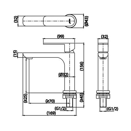ก๊อกอ่างล้างหน้าเดี่ยว COTTO CT1276A(SA)(HM) สเตนเลส_1