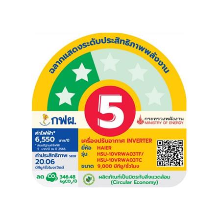 แอร์ผนัง HAIER HSU-10VRWA03T 9000 บีทียู อินเวอร์เตอร์_3