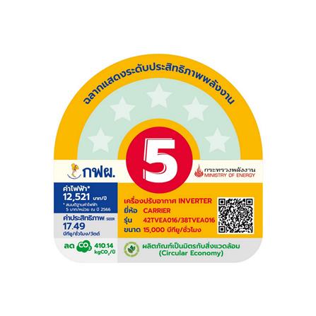 แอร์ผนัง CARRIER 42TVEA016/38TVEA016 15000 บีทียู อินเวอร์เตอร์_3