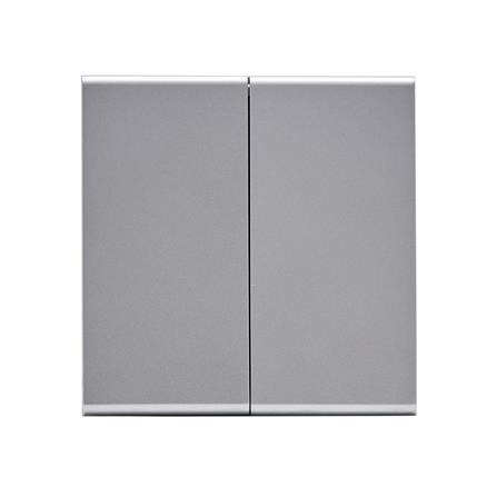 ชุดสวิตซ์ 2 ทาง 2 ช่อง SAHN D022-SL สีเงิน