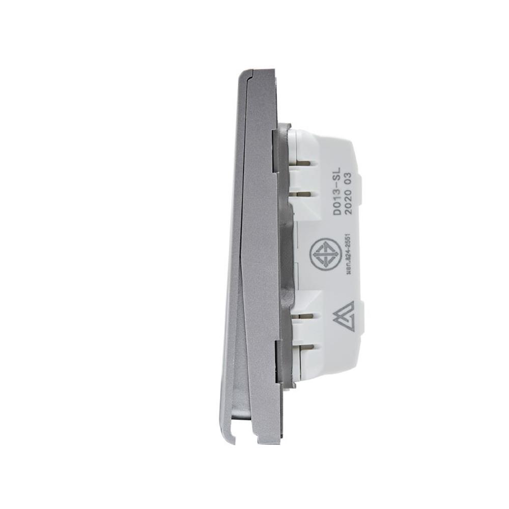 ชุดสวิตซ์ 3 ทาง 1 ช่อง SAHN D013-SL สีเงิน