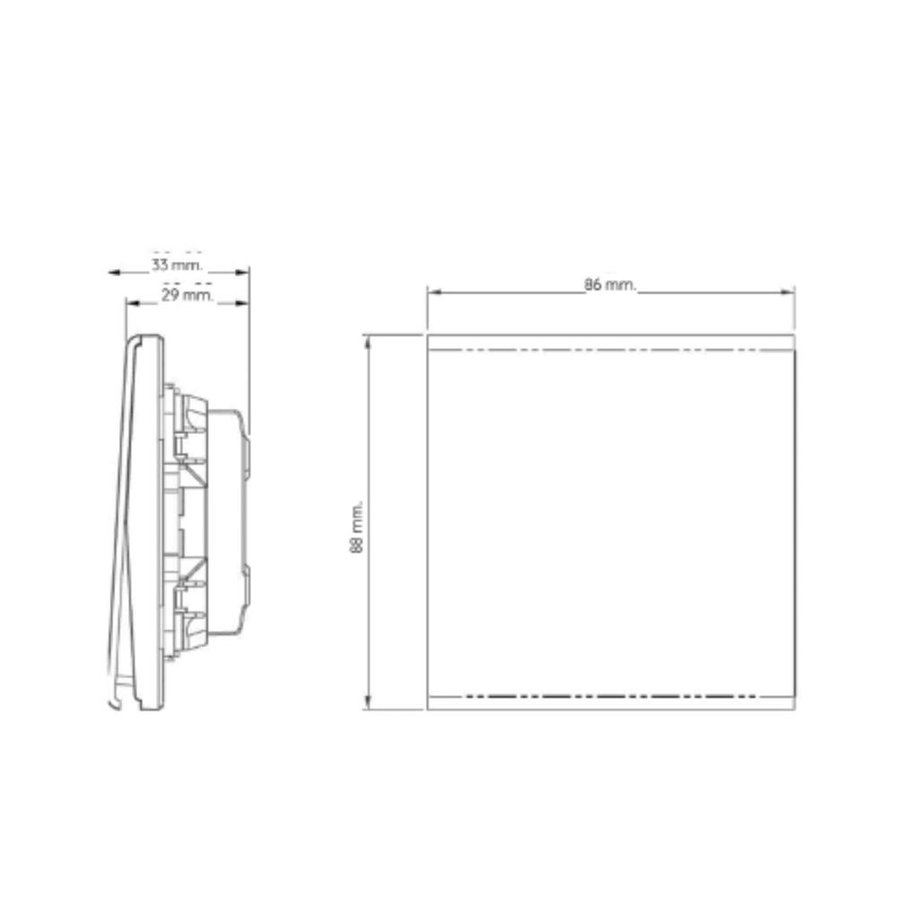 ชุดสวิตซ์ 3 ทาง 1 ช่อง SAHN D013-SL สีเงิน