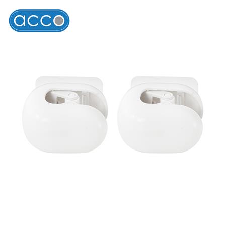 ที่เก็บอุปกรณ์ทำความสะอาดแบบติดผนังเดี่ยวกลม ACCO CORDY แพ็ก 2 ชิ้น สีขาว_0
