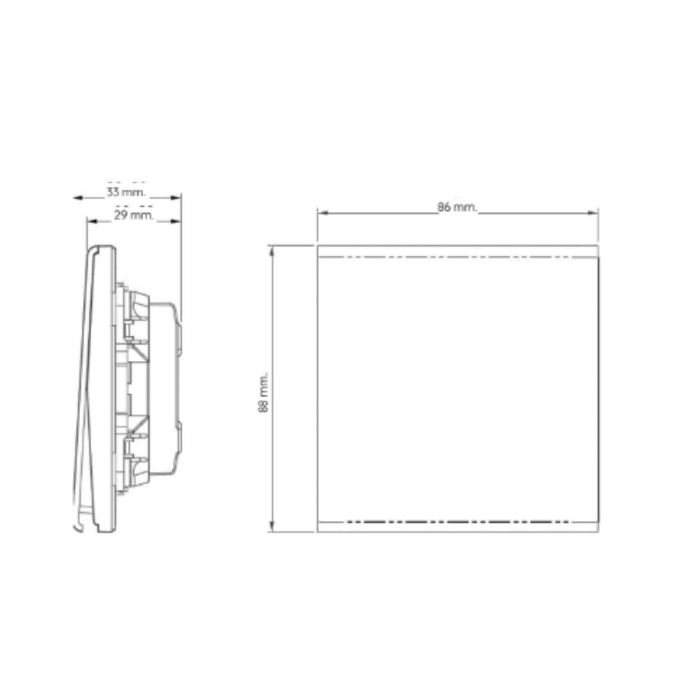 ชุดสวิตซ์ 2 ทาง 1 ช่อง SAHN D012-SL สีเงิน