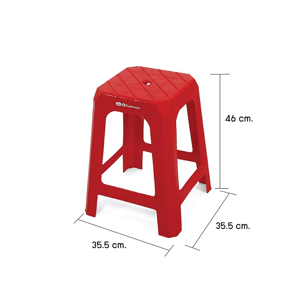 เก้าอี้พลาสติก SUPERWARE CH-37 สีแดง