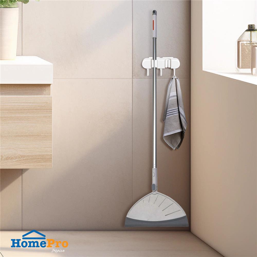 ที่เก็บอุปกรณ์ทำความสะอาดแบบติดผนัง 2 หัว 3 ตะขอ ACCO NAMI สีขาว