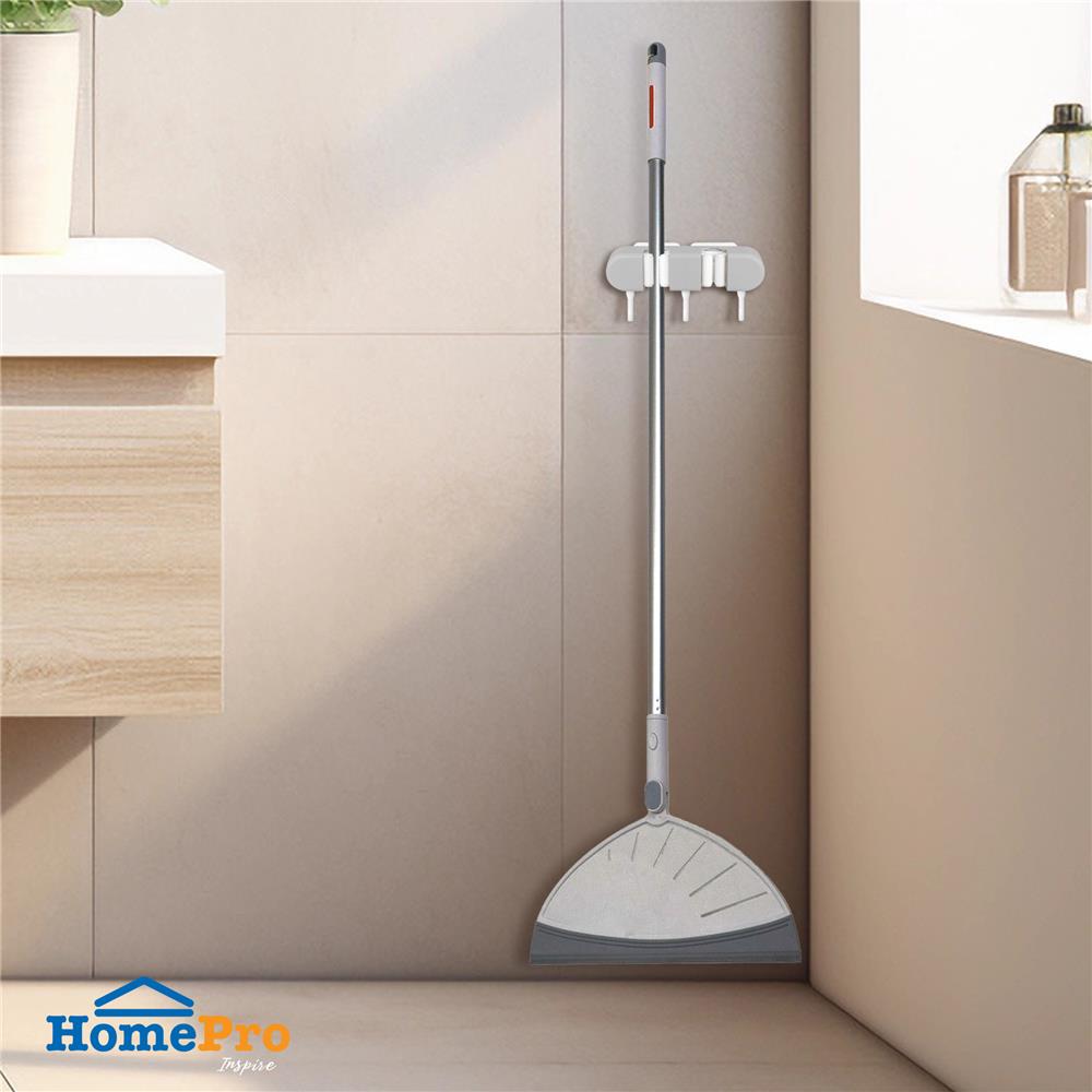 ที่เก็บอุปกรณ์ทำความสะอาดแบบติดผนัง 2 หัว 3 ตะขอ ACCO NAMI สีเทา