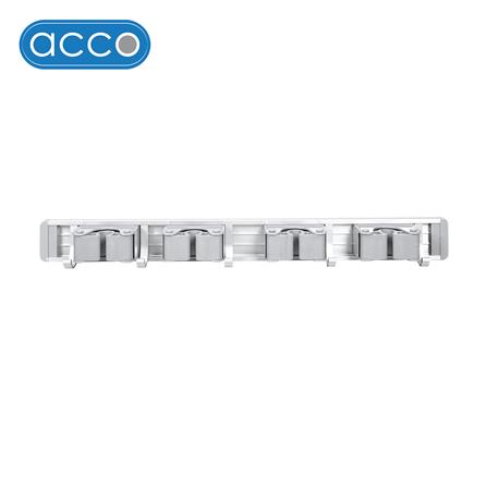 ที่เก็บอุปกรณ์ทำความสะอาดแบบติดผนัง 4 หัว 5 ตะขอ ACCO SLIDE สีเทา_0