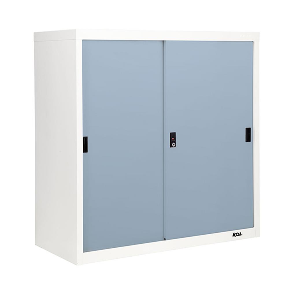 ตู้เหล็กบานเลื่อนทึบ KOL KOD-3 สีเทาอ่อน