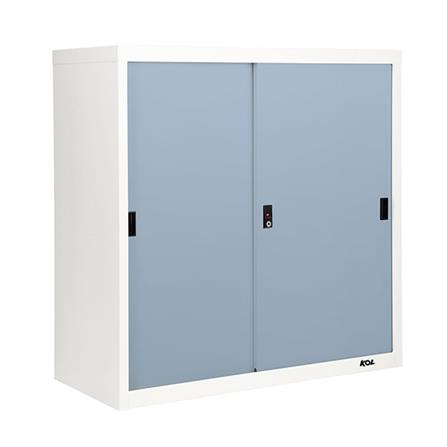 ตู้เหล็กบานเลื่อนทึบ KOL KOD-3 สีเทาอ่อน_1