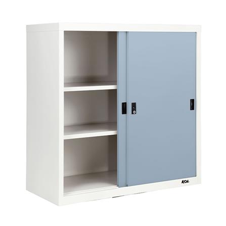 ตู้เหล็กบานเลื่อนทึบ KOL KOD-3 สีเทาอ่อน_2