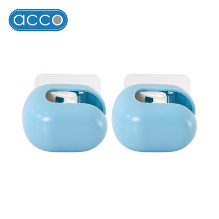 ที่เก็บอุปกรณ์ทำความสะอาดแบบติดผนังเดี่ยวกลม ACCO CORDY แพ็ก 2 ชิ้น สีฟ้า_0