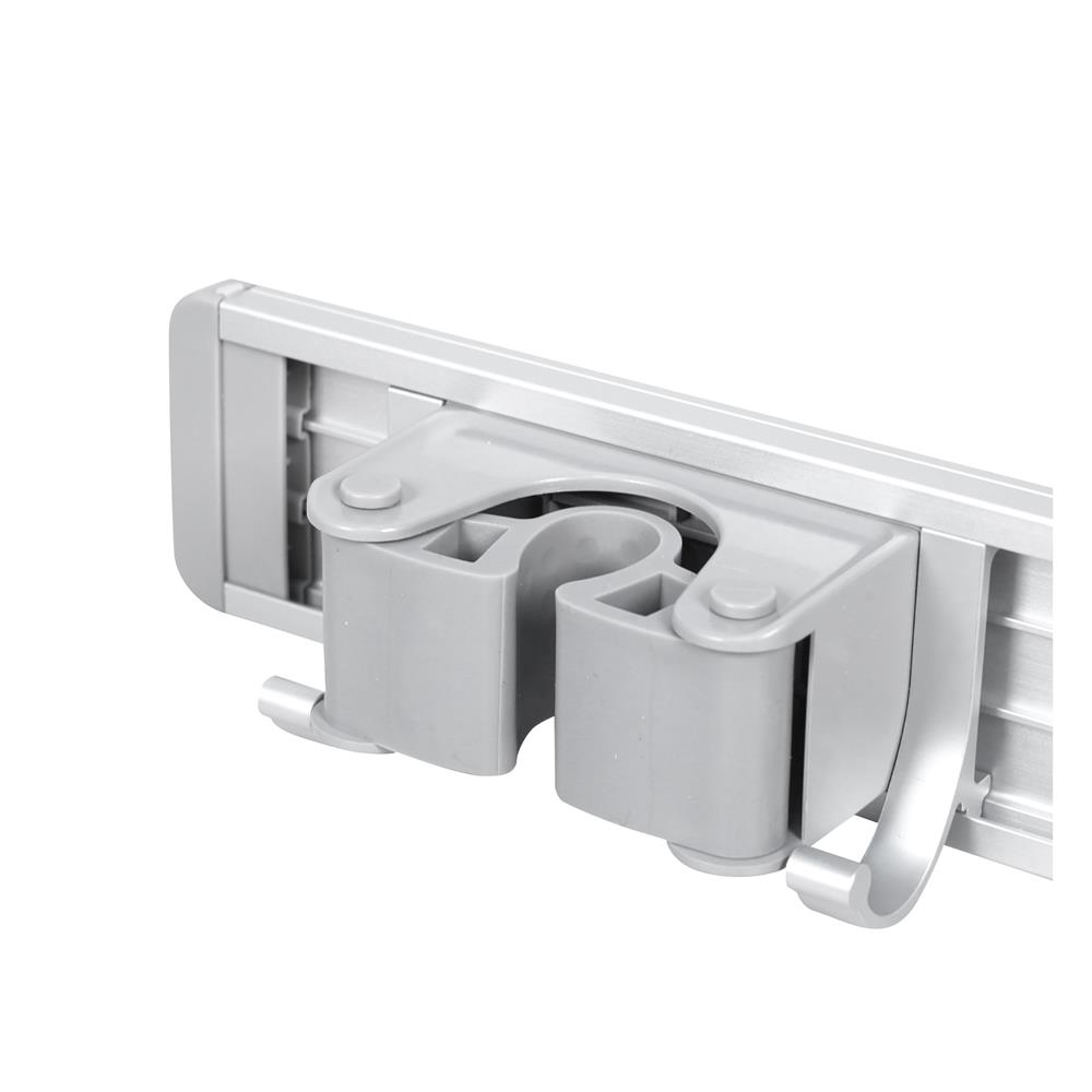 ที่เก็บอุปกรณ์ทำความสะอาดแบบติดผนัง 2 หัว 3 ตะขอ ACCO SLIDE สีเทา