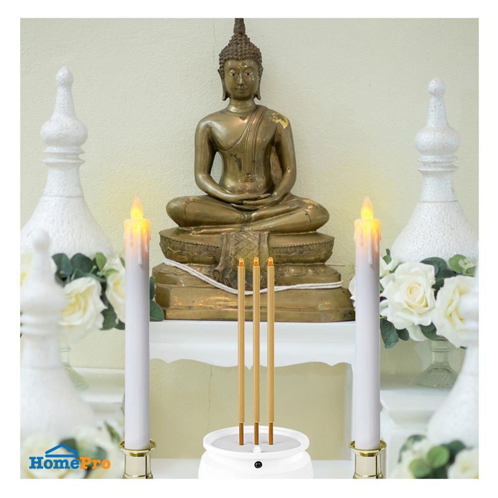 ธูปไฟฟ้า LED 3 ดอก CLAIRE 0.3 วัตต์ WARM WHITE 22 ซม. สีขาว