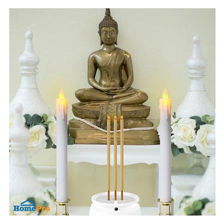 ธูปไฟฟ้า LED 3 ดอก CLAIRE 0.3 วัตต์ WARM WHITE 22 ซม. สีขาว_4