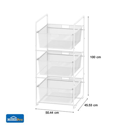 ชั้นเก็บผ้า 3 ตะกร้า PLIM COCO 45.53x50.44x100 ซม._9