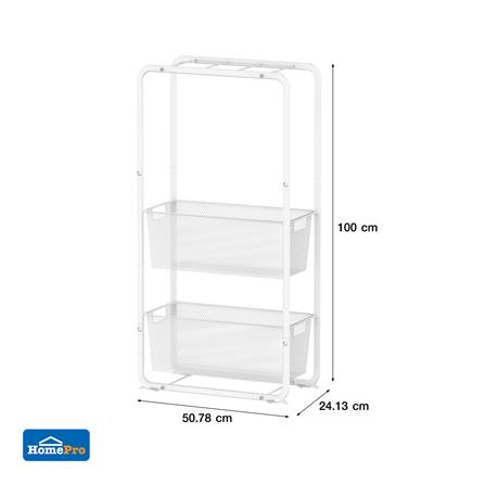 ชั้นเก็บผ้า 2 ตะกร้า PLIM COCO 24.13x50.78x100 ซม._7