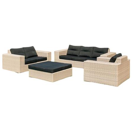 ชุดโซฟาสนาม 5 ที่นั่ง IVY SF017 CABANNA SOFA SET สีเบจ_0