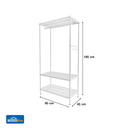 ตู้เสื้อผ้าราวแขวน PLIM MS-HOOK 90 ซม. สีขาว_5