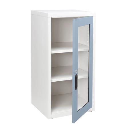 ตู้เหล็กบานเปิดกระจก KIOSK UDB-2 สีขาว/เทาอ่อน_2
