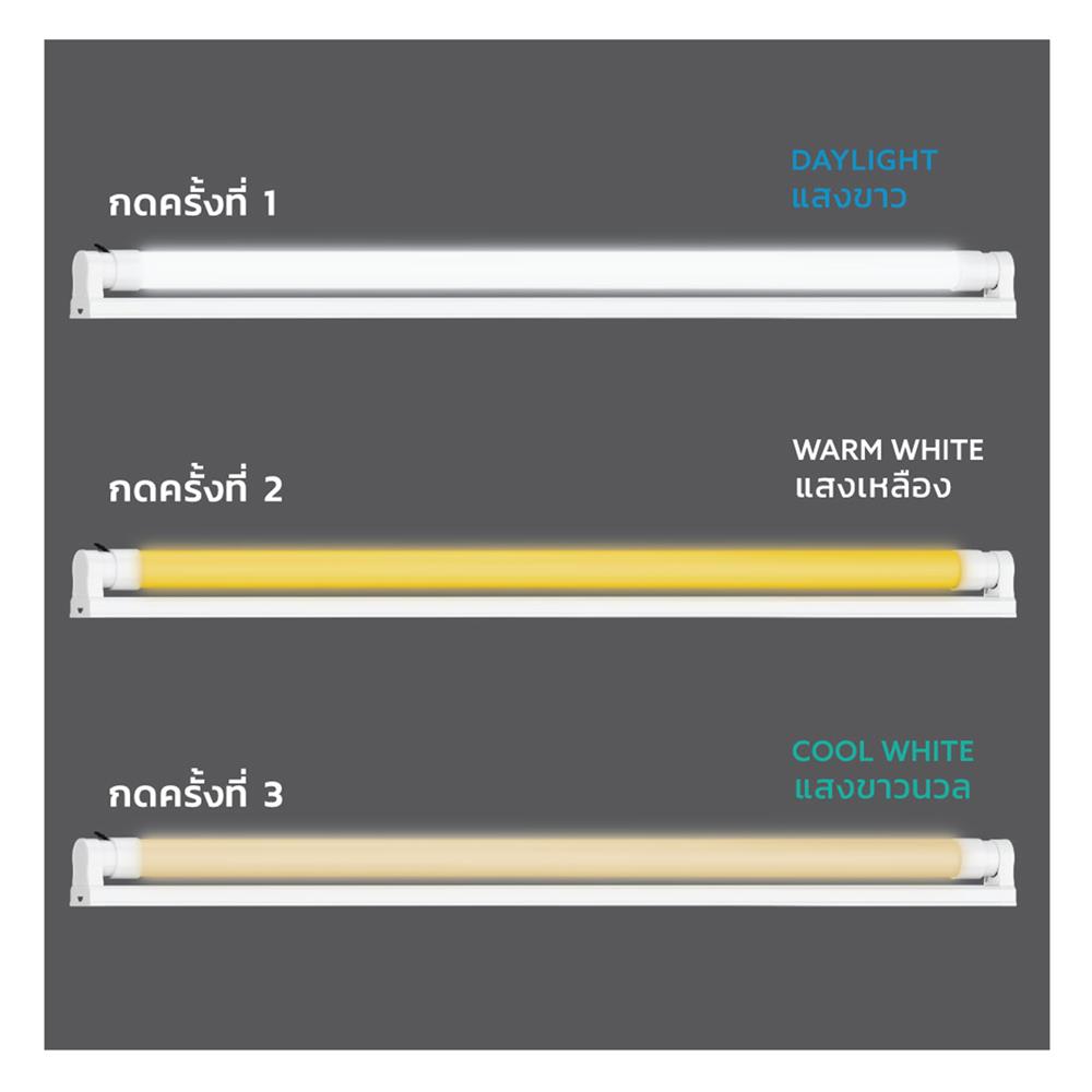 ชุดรางนีออน LED LAMPTAN T8 SET COLOUR LYN-GUARD 10 วัตต์ DAYLIGHT/COOL WHITE/WARM WHITE