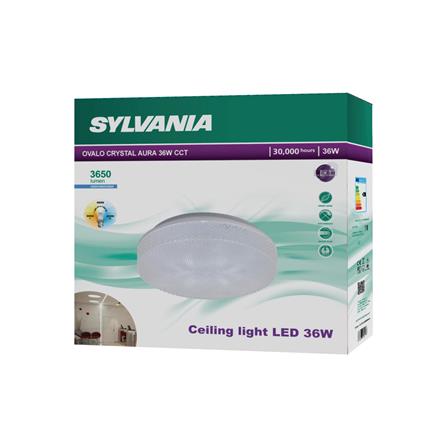 ไฟเพดาน LED SYLVANIA OVALO CRYSTAL AURA 13.58 นิ้ว 36 วัตต์ DAYLIGHT/COOL WHITE/WARM WHITE สีขาว_4