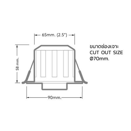 ดาวน์ไลท์ LED LAMPTAN SPOT SCOPE 3.5 นิ้ว 6 วัตต์ DAYLIGHT/COOL WHITE/WARM WHITE สีขาว_8