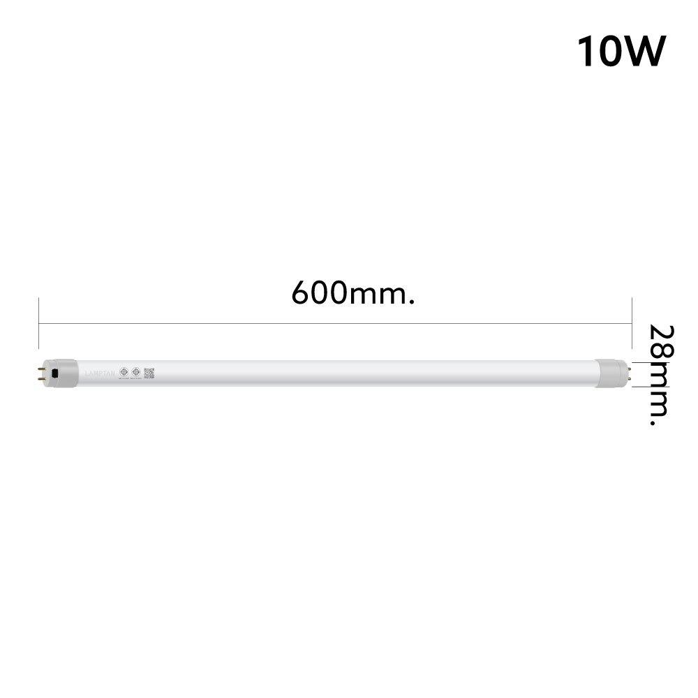 หลอด LED สั้น LAMPTAN TUBE COLOUR SWITCH GOLD LYN GUARD 10 วัตต์ DAYLIGHT/COOL WHITE/WARM WHITE G13