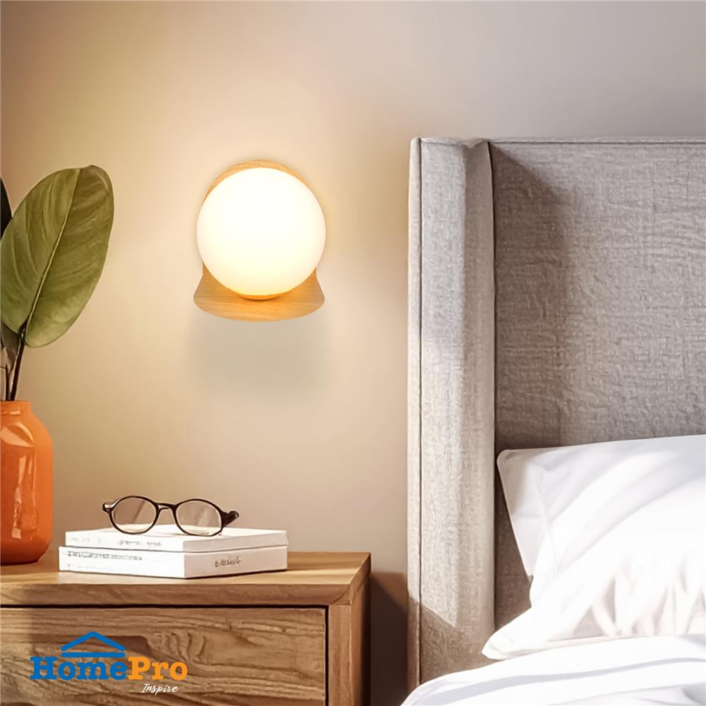 ไฟกิ่งภายใน CARINI W210190 สีขาว/ลายไม้ 1 หัว