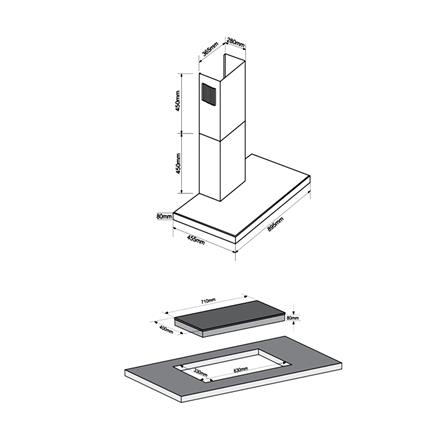 เตาฝัง+เครื่องดูดควัน TECNOSTAR HD90MC/B+HB207141B_1