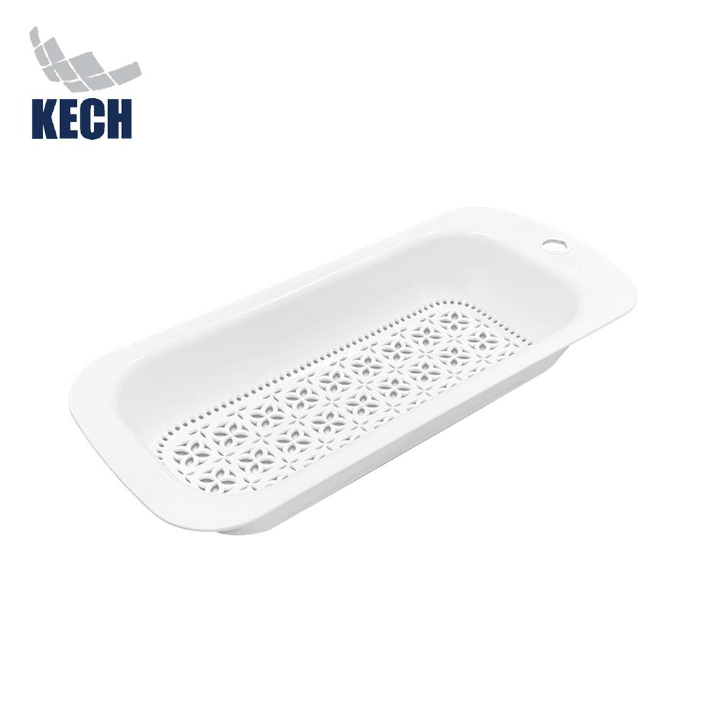 ตะกร้าล้างผักพาดซิงค์ KECH สีขาว
