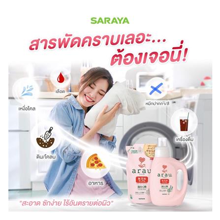 น้ำยาซักผ้าออร์แกนิก ARAU 1.2 ลิตร กลิ่นลาเวนเดอร์และสเปียร์มินท์_3