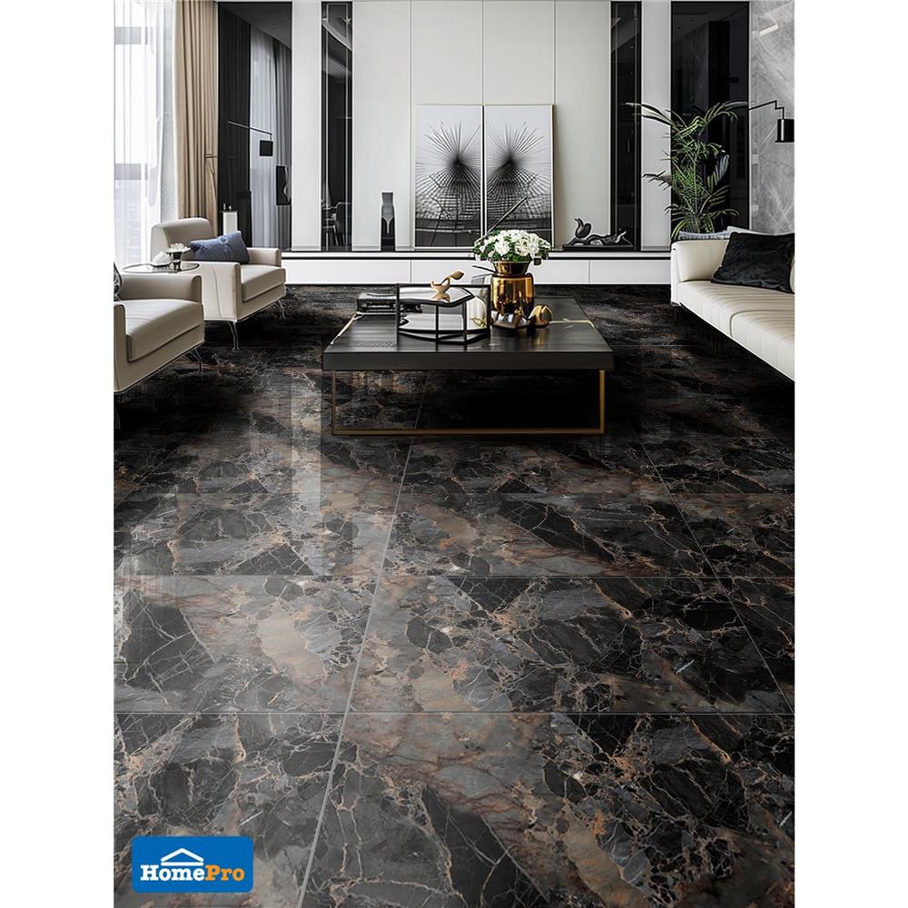 กระเบื้องพื้นพอร์ซเลน 60x120 ซม. MAxIMUS กราเชียส เกร์ย แบล็ค A 1.44 ตร.ม.