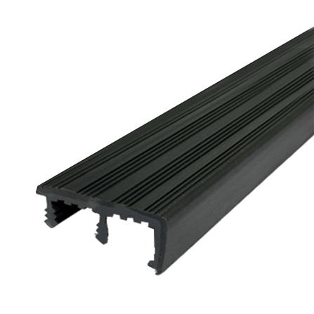 จมูกบันได PVC จระเข้ พลัส ไมโครแบน 2 ม. สีดำลิกไนต์_0