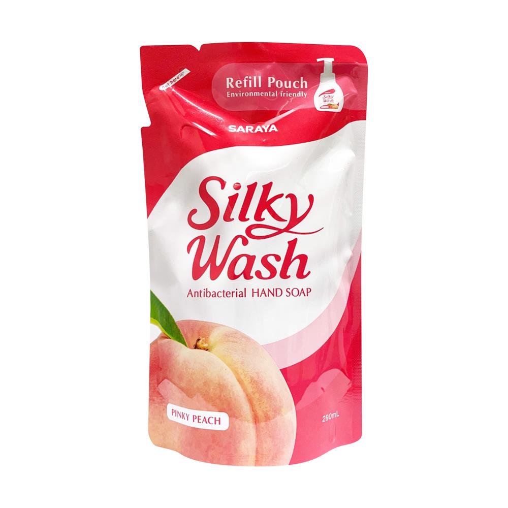 รีฟิลโฟมล้างมือ SILKY WASH 290 มล. PINKY PEACH
