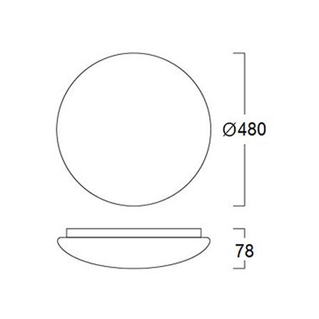 ไฟเพดาน LED LUMAX 03-A1565 19 นิ้ว 60 วัตต์ DAYLIGHT/COOL WHITE/WARM WHITE สีขาว_5