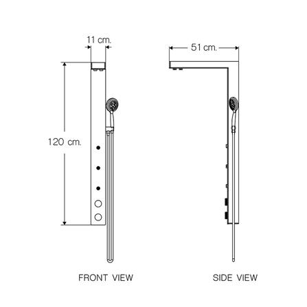 ชุดผนังอาบน้ำ I-SPA I-GEN-S-W02 สีขาว_3