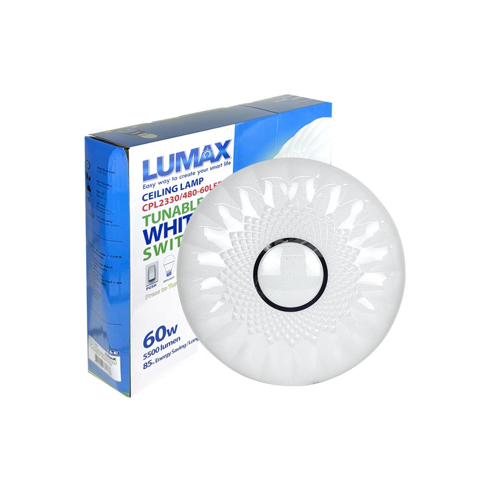 ไฟเพดาน LED LUMAX 03-A1568 19 นิ้ว 60 วัตต์ DAYLIGHT/COOL WHITE/WARM WHITE สีขาว