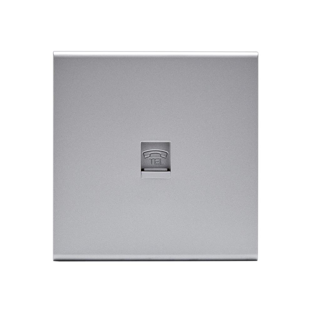 เต้ารับโทรศัพท์ SAHN 6P/4C D17-SL สีเงิน_1