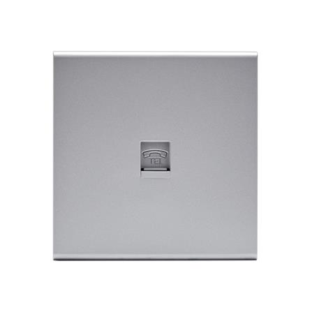 เต้ารับโทรศัพท์ SAHN 6P/4C D17-SL สีเงิน_0