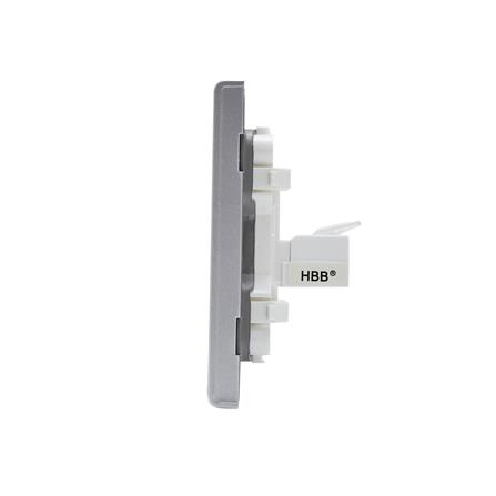 เต้ารับโทรศัพท์ SAHN 6P/4C D17-SL สีเงิน_3