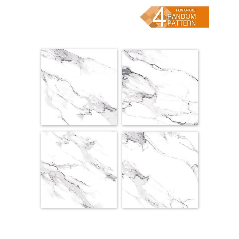 กระเบื้องพื้นพอร์ซเลน 60x60 ซม. TARA เคลิส ขาว A 1.44 ตร.ม.