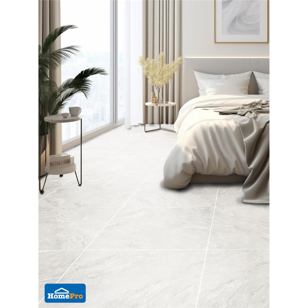 กระเบื้องพื้นพอร์ซเลน 60x60 ซม. TARA คาลิน่า เทา A 1.44 ตร.ม.