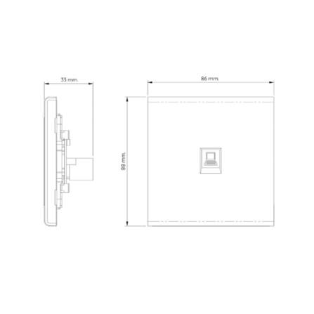 เต้ารับคอมพิวเตอร์ CAT6 SAHN D18-SL สีเงิน_4